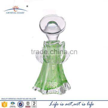 6.3''H Vintage Solid Crystal Christmas Angel Candle Holder photo-3