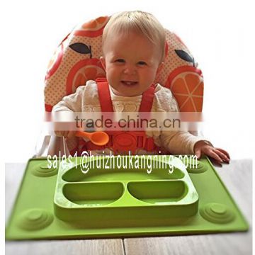 Silicone Kids Placemat ,Silicone Divided Suction Plate