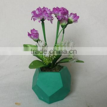 decorative pots with PVC flower