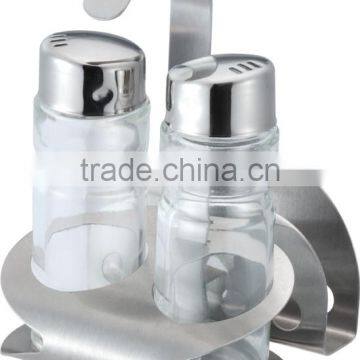 Factory Stainless Steel Condiment Glass Oval Oil and Vinegar Bottle Holder photo-5