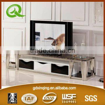 Popular morden stainless steel marble TV Stand for E378