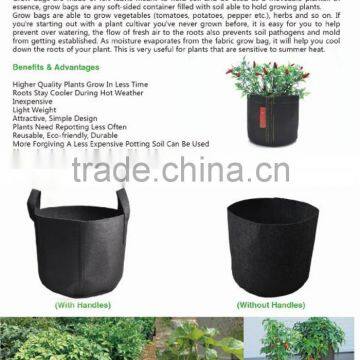 New 2017 Wholesale Felt Fabric Garden Grow Bags 3 Gallon Felt Large Plant Pots photo-6