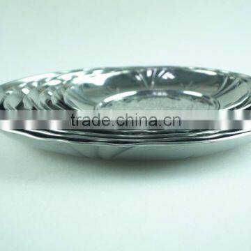 2015 Hot Selling Multi Size Stainless Steel Decorative Flower Plate, Dinner Round Plate With3 Clour photo-5