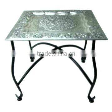 Embossed Square Folding Table For Home