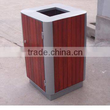 Arlau Outdoor Wpc Park Garbage Can Wood photo-2