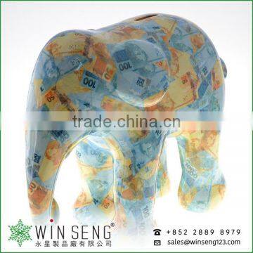 Adorable Customized Hot Decoration Hand Painted OEM Art Decor Cute Novelty Ceramic Elephant Piggy Bank photo-2