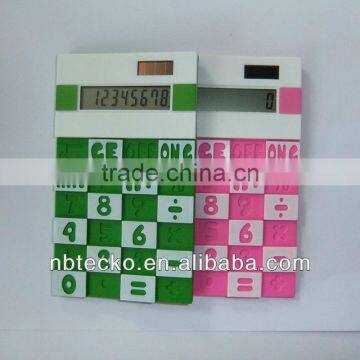 Hot selling 8 digit foldable silicon Calculator