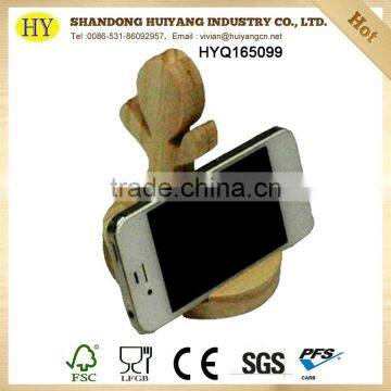 new design table top custom wooden mobile phone holder