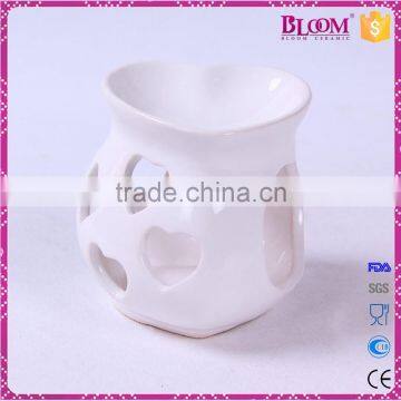 Heart Shape White Ceramic Essential Oil Burner for Craft photo-2