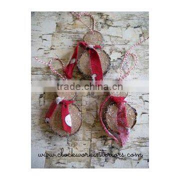 Natural Hanging Tree Birch Bark Ornaments photo-2