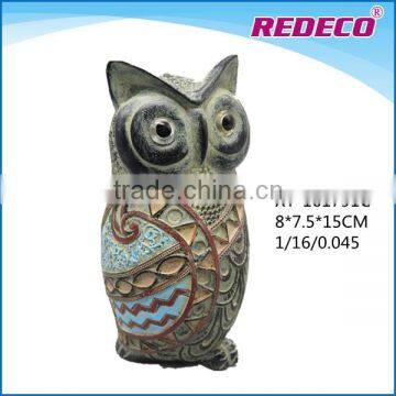 2017 Newly antique resin owl ornaments for tabletop decor