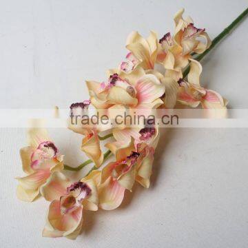 Real Touch Decorative Artificial Cymbidium Orchid Flower for Landscaping Decoration photo-4