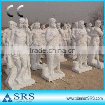 Natural stone pure white marble statue