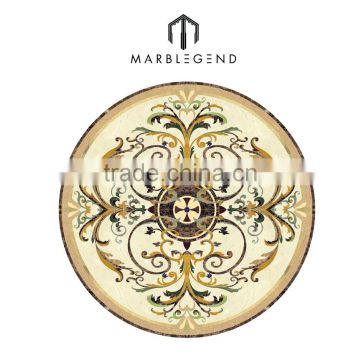 cheap well polished floor round water jet marble medallion