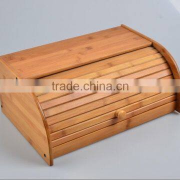New style bamboo bread box with lid