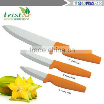 ABS Handle Optional Color Ceramic Knife Set, 3, 4, 5 "green Ceramic Knife Three-piece Suit photo-2