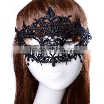 Wholesale cheap women Halloween party black lace half mask M5111