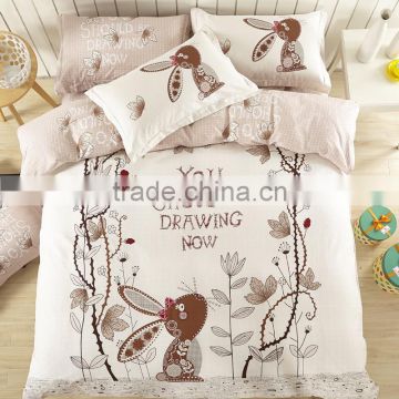 100%polyester kids 3pcs cartoon animal design dinosaur bedding sets