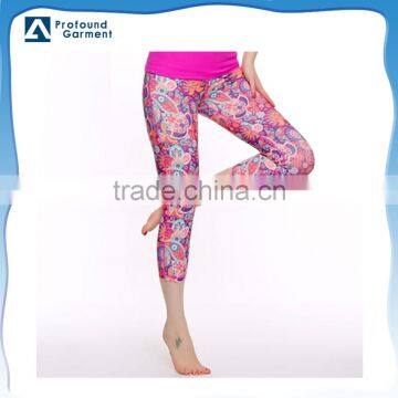 high quality fashion colorful cotton and spandex fabric yoga pants women fitness gym yoga pants wholesale