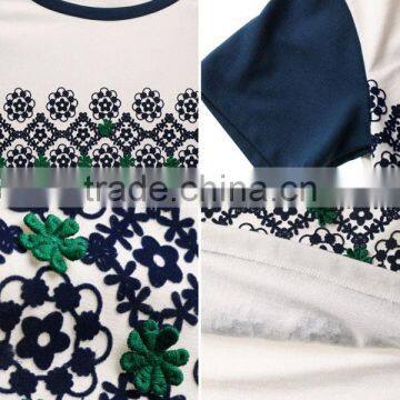 Trendy Design Fancy Print Long Sleeve Mexican Clothing Pictures of Girls Cotton Tops photo-4