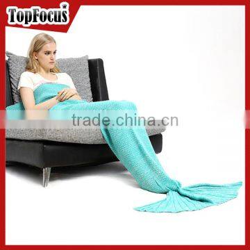 Factory Supplier Knitted Wool Handmade Mermaid Blanket photo-2