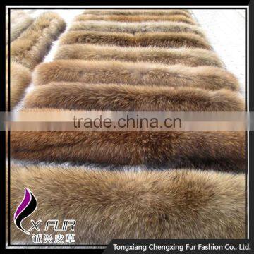 CX-A-04 Raccoon Fur Trim Real Raccoon Fur Women Detachable Collar photo-2