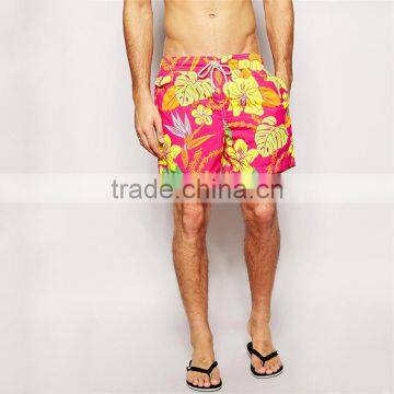 Mens bright color hawaiian swim shorts men