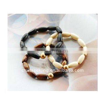 fashion wood beads bracelet set stackable wooden jewelry promotion gifts