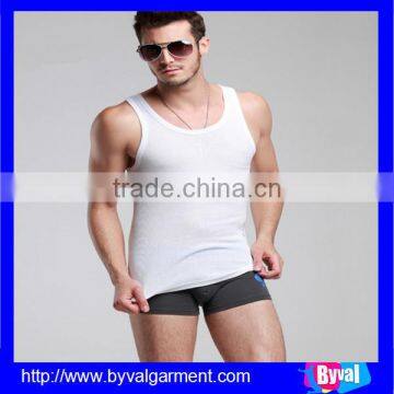 OEM cotton hign quality apparel plain design men tank top with blank design in summer