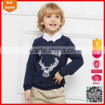 Custom fashion knitted new design kids sweater