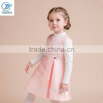 Girl's Pleated Satin Dress With Flower Printed High Quality Party Dress Designs For Girl Sleeveless Dress photo-3