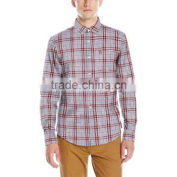 Wholesale Custom Long Sleeve Contrast Color Oxford Causal Dress Shirt photo-3