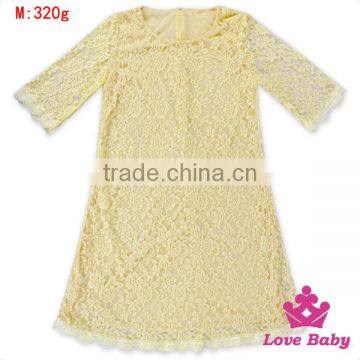 Last Frock Design Teenage Girls Floral Rose Lace Short Sleeve A-line Wedding Dress