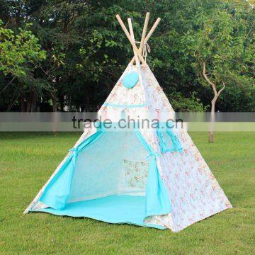 ShiJ Tipi Cotton Canvas Print Kids Teepee Tent photo-2
