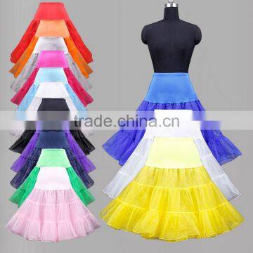 Colorful Rockabilly Dress Petticoat Hoopless Short Petticoat Underskirt