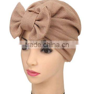2017 Spring and Summer Europe and the United States Trade India Headscarf Hat Head Cap Bowknot Pineapple Flower Muslim Cap photo-3