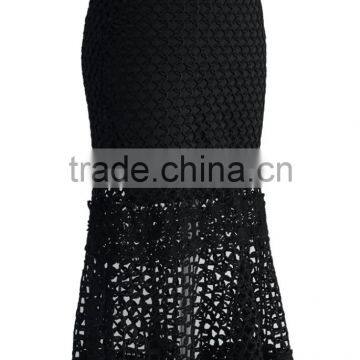 2016 Guangzhou Shandao New Design Summer Hot Selling Women Party Wear Black Slim Fit Lace Long Skirt Models photo-4