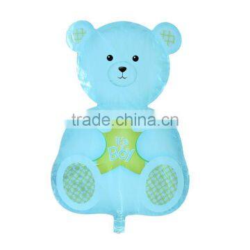 Aluminium Foil Balloons Party Decoration Bear Blue Message "It's A Boy" Pattern photo-2