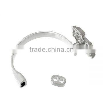 Half Bracelet Bangle Bar With Slider Hook Clasps Owl Halloween Silver Tone 5.9cm X3.2cm 11mm X7mm photo-3