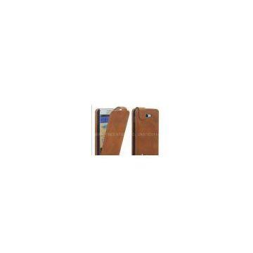 Customized Brown PU Leather Samsung Galaxy Protective Case Covers