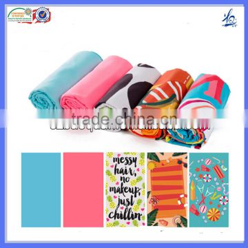 customized design photo printed 100% polyester beach towel