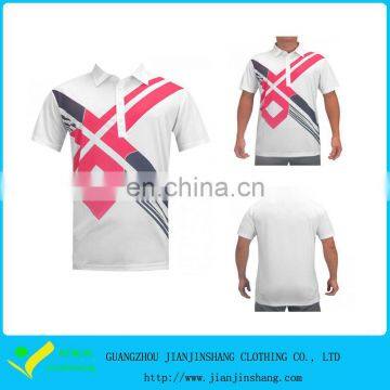 2015 Sublimation Printed Pattern Dri Fit Materail Fitness Golf Shirts