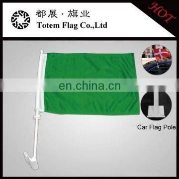 Cheap Pure Green Car Flag