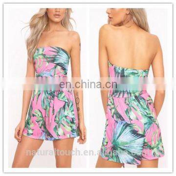 2017 Casual Backless Cute Printed Rompers and Jumpsuits(JU17661)