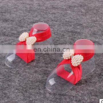 Fashion lovely bowknot footband baby kids children Barefoot Pearl Foot Band Toe Rings Cute Foot Accessories