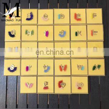 Popular and Fashion Winter Metal Letter Necklace Keychain/Mink Fur Accessory photo-2