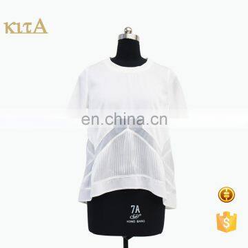 Women Cheap Summer Transparent Casual Geometry T-shirt