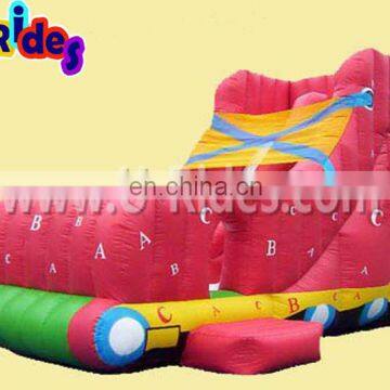 pink inflatable slide