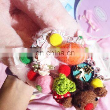 Aidocrystal Best Selling Women Kids House Indoor Soft Sole Australia Cute Fur Walking Boots photo-4