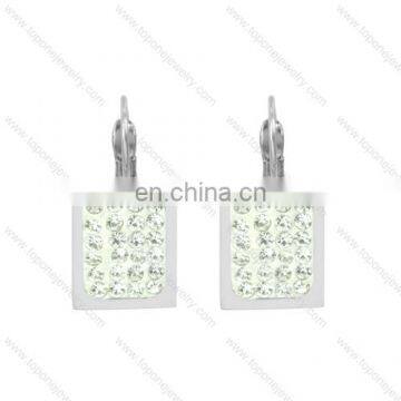 bulk sale hot Rectangle earrings with many bling bling diamond